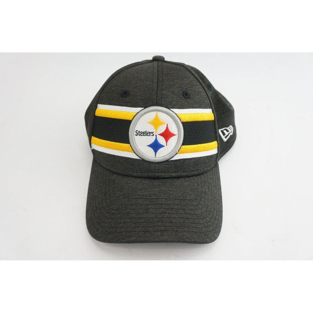 New Era Pittsburgh Steelers Hat Mens M/L Gray 39THIRTY NFL Stretch Fit Excellent
